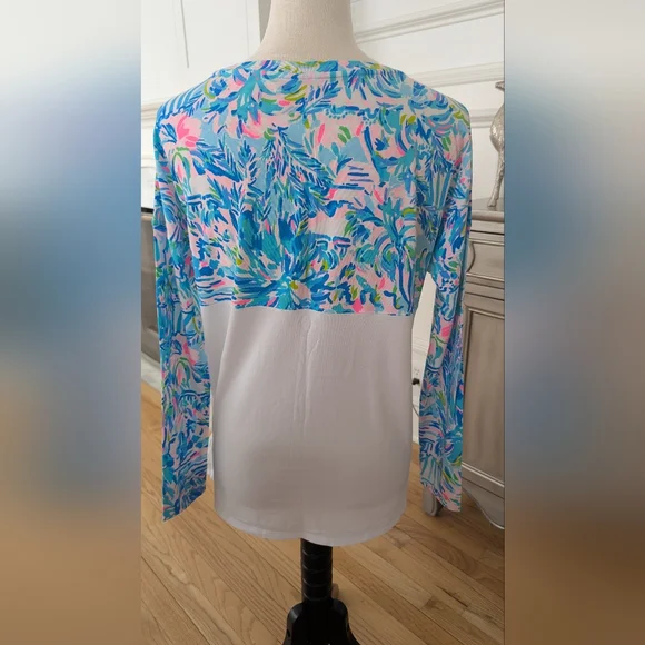 Lilly Pulitzer Finn Long Sleeve Print Women's Top - Picture 5 of 9